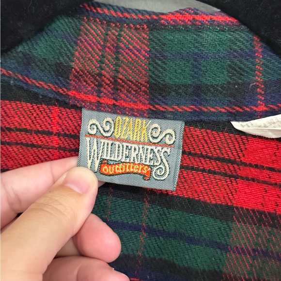 Ozark Wilderness Outfitters Plaid Flannel Shirt 2XL Red Green USA Made Christmas - Picture 2 of 8